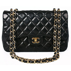 Black CHANEL Purse with Gold Hardware