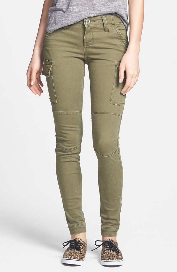 Green Skinny Cargo Pants