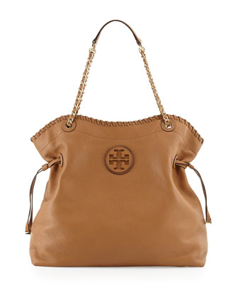 Tory Burch Marion Slouchy Tote in Royal Tan