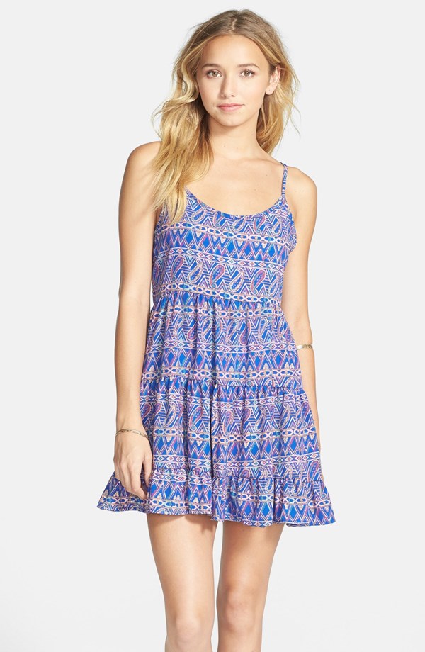 Patterned Baby Doll Dress