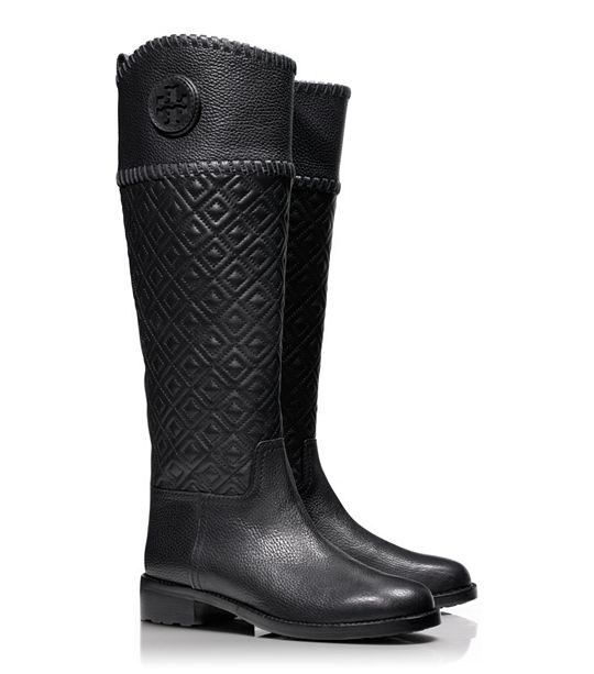 Tory Burch Black Quilted Boots