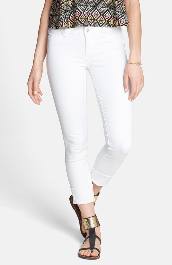 White Crop Skinny Jeans